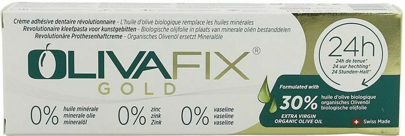 OlivaFix - Gold Haftcreme - Kleefpasta - Geen Petrochemikalien