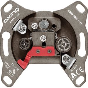 Axing BSD 963-11N Antennedoos TV, FM, Data Inbouw (in muur) Contactdoos