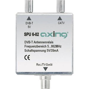 Axing SPU 6-02 DVB-T/BK-antenne-relaisschakelaar voor kabeltelevisie en DVB-T2 HD