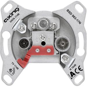 Axing BSD 963-17N Antennedoos TV, FM, Data Inbouw (in muur) Doorvoerdoos