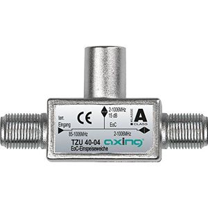 Axing TZU 40-04 Ethernet Over Coax EoC Inslagzachte 15dB voor kabelnetten met terugkanaalfilter metaal
