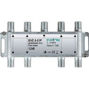 Axing BVE 8-01P splitter verdeler 8-weg uitgangen splitter voor FM CATV digitale kabeltelevisie (5-1218 MHz)