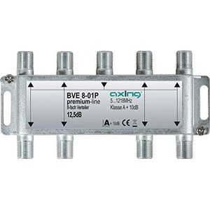 Axing BVE 8-01P splitter verdeler splitter 8-weg uitvoer voor FM CATV digitale kabel-tv (5-1218 MHz)