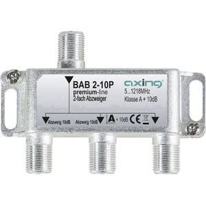 Axing BAB 2-10P 2-10P 2-weg 10dB TV via CATV multimedia kabel DVB-T2 klasse A+ 10dB 5-1218MHz metaal