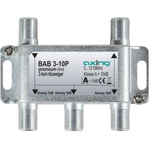 Axing - BAB 3-10P - Aftakker - Metaal - 10 dB - Geschikt voor TV en Radio