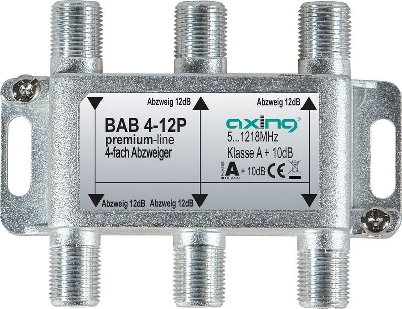 Axing BAB 4-12P Kabel-TV lasdoos 4-voudig 5 - 1218 MHz