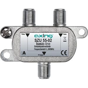 Axing SZU 55-02 Enkelvoudige kabel systeem connector, Accessoires voor TV-ontvangers, Grijs