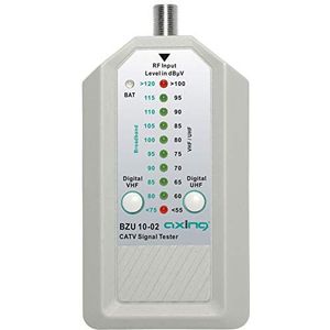 Axing BZU 10-02 CATV-signaaltester, digitale kabel-tv, meetinstrument, wit