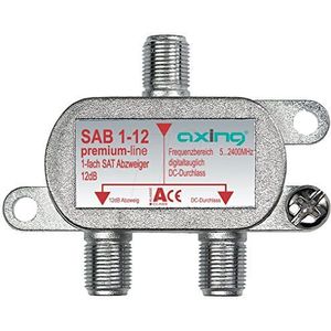 Axing SAB 1-12 1-voudige SAT-aftakker met 12 dB aftakdemping (5-2400 MHz)