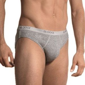 Sloggi Basic Mini Heren slip - Lage heren onderbroek katoen - Elastische band  - Grijs