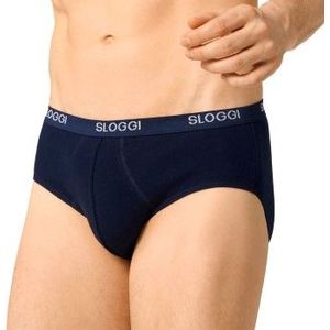 Midi slip Men Basic in stretch katoen SLOGGI. Katoen materiaal. Maten XXL. Blauw kleur
