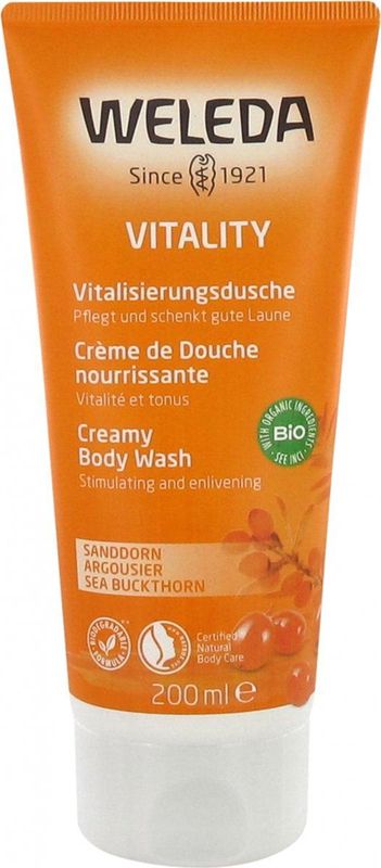 Weleda - Duindoorn Vitaliteit Douchecrème - 200 ml - Natuurlijke Ingrediënten