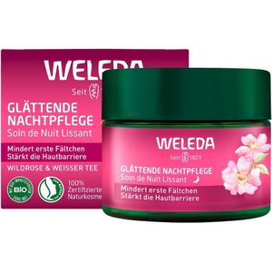 Weleda Gezichtsverzorging Night-CareVersterkt de huidbarrière, vermindert de eerste rimpelsGladmakende Nachtverzorging Wilde Roos & Witte Thee 40 ml (€ 410,75 / 1 l)