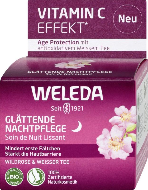 Weleda - Gladmakende Nachtverzorging - Wilde Roos - Witte Thee - 40 ml