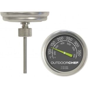 Outdoorchef barbecuethermometer tot 400 °C | Dekselthermometer klassiek met extra grote wijzerplaat