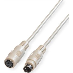 Premium Mini DIN 6-pins PS/2 data verlengkabel / beige - 1,8 meter