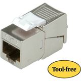 STP - CAT6 Gigabit Keystone Module - RJ45 - LSA - Toolless - Compact - Gegoten Zink