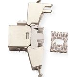 STP - CAT6 Gigabit Keystone Module - RJ45 - LSA - Toolless - Compact - Gegoten Zink