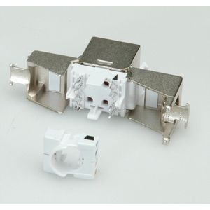 STP - CAT6 Gigabit Keystone Module - RJ45 - LSA - Toolless - Compact - Gegoten Zink