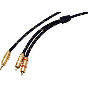 ROLINE GOLD audio aansluitkabel 3,5 mm stereo - 2x tulp, M/M, 5 m - meerkleurig 11.09.4276