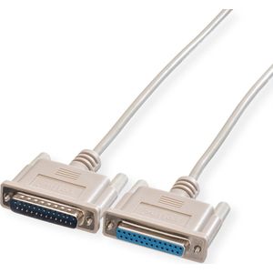 ROLINE RS232 kabel D25 M/F, 9 m - grijs 11.01.3690