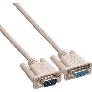 ROLINE VGA kabel HD15 M/F, 10 m - grijs 11.01.6590