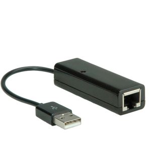 Value USB 2.0 Converter - 1x USB-A naar 1x RJ45 - Wit