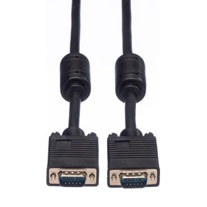 ROLINE SVGA kabel HD15 M/M met ferrietkern, 10 m - zwart 11.04.5260