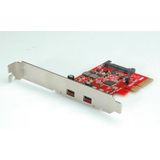 ROLINE PCI-Express-Kaart, USB 3.2 Gen 2, 2x USB-C