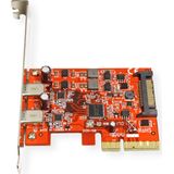 ROLINE PCI-Express-Kaart, USB 3.2 Gen 2, 2x USB-C