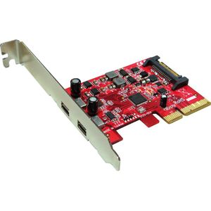 ROLINE PCI-Express-Kaart, USB 3.2 Gen 2, 2x USB-C