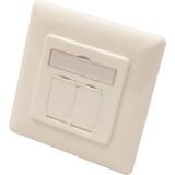 VALUE Cat.6A Inbouwdoos - 2x STP - Wit