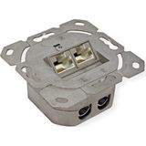 VALUE Cat.6A Inbouwdoos - 2x STP - Wit