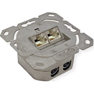 VALUE Cat.6A Inbouwdoos - 2x STP - Wit