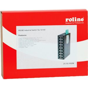 ROLINE Industrie Switch 16x RJ-45, unmanaged - zwart 21.13.1157