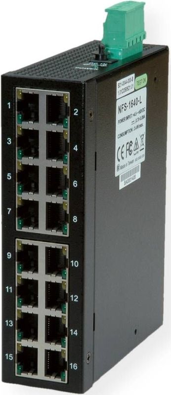ROLINE Industrie Switch - 16 Poorten - Unmanaged