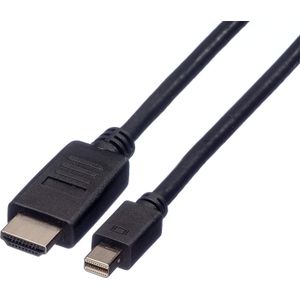 ROLINE Kabel DisplayPort Mini - HDMI 2m zwart (11.04.5791)