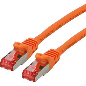 ROLINE - Patch- Cable - RJ- 45 (M) to RJ- 45 (M) - 1.5 m - SFTP, PiMF - CAT 6 - halogen free, shaped, stranded - oranje (21.15.2674)