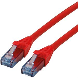 Netwerkkabel |  Cat6a U/UTP | 0.3 meter (100% koper, LSZH, Rood)