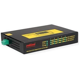 ROLINE Switch industrieel schakelaar gigabitowy , 5x RJ-45 + 1x SFP