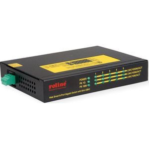 ROLINE - 5-Port Gigabit Switch - Zwart - 5x RJ-45 + 1x SFP