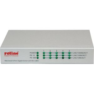ROLINE - Gigabit Ethernet Switch - Grijs - 5 Poorts - Managed