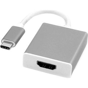 Roline USB Type C naar (HDMI, 10 cm), Data + Video Adapter, Zilver