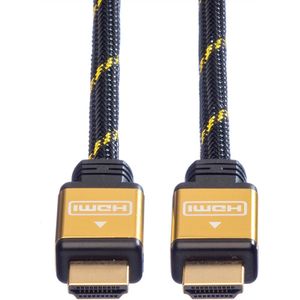 ROLINE GOLD HDMI HighSpeed Kabel met Ethernet, M-M, Retail Blister, 5 m - meerkleurig 11.88.5505