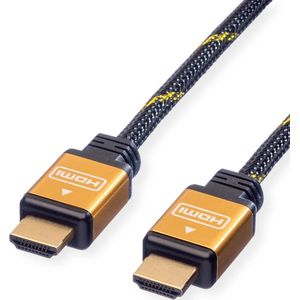 ROLINE GOLD HDMI HighSpeed Kabel, M/M, Retail Blister, 1 m - meerkleurig 11.88.5561