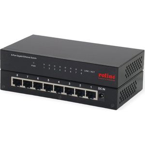 ROLINE Gigabit Ethernet Switch - 8 Poorten - High-Speed