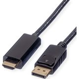 Roline DisplayPort - HDMI (Type A) (1 m, HDMI, DisplayPort), Videokabel