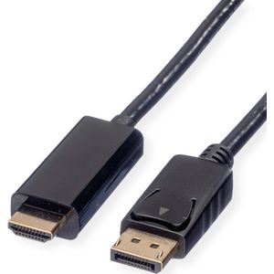 ROLINE DisplayPort Kabel DP - UHDTV, M/M, zwart, 1 m - zwart 11.04.5785