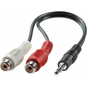 VALUE 3,5mm (ST)-zu-Cinch (2x BU) Kabel Audio-Kabel, Klinke 3,5 mm, 3-polig Stereo (Mini-Klinke) Männlich (Stecker), Cinch (RCA) Weiblich (Buchse) (20.0 cm)