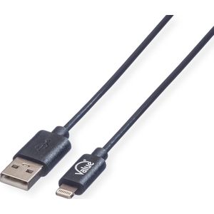 VALUE Lightning naar USB 2.0 kabel voor iPhone, iPod, iPad, 0,15 m